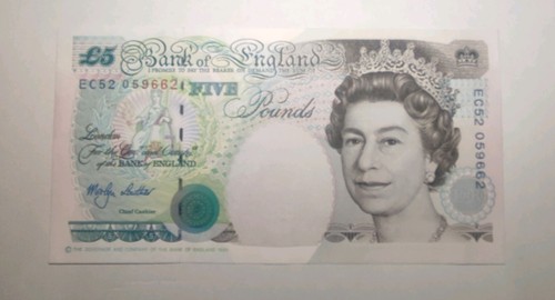 Banconota sterlina banca - banconota, £5