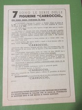 Volantino allegato agli album CARROCCIO (primi anni ’50) - ottimo