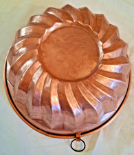 ANTICO E GRANDE STAMPO PER DOLCI IN RAME (LUCIDATO)DIAM. 28 CM VEDI FOTO