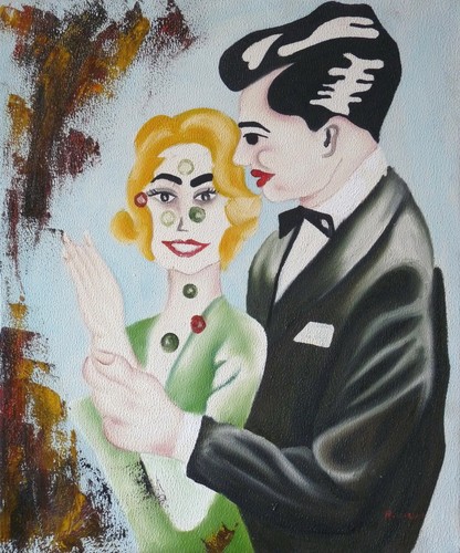 Quadri coppia astratti amore - coppia,