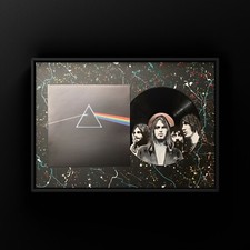 Vinile The Dark Side Of The Moon- Pink Floyd Dipinto a mano