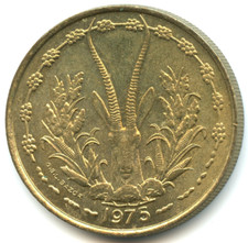 Africa occidentale 25 franchi 1975 di qualità n. 324