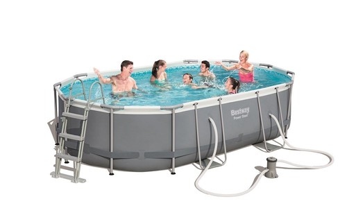 Piscina completa ovale telaio - piscina,