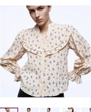 Zara ruffles floral blouse