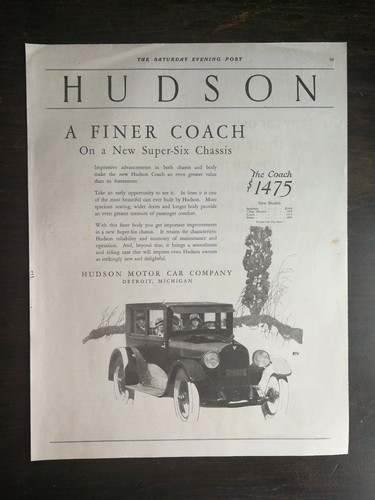 Vintage hudson 1920s - vintage, finer