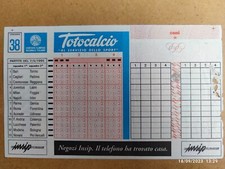 Schedina Totocalcio Concorso