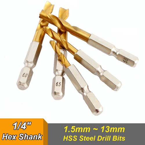 13mm titanium coated hss - titanium,