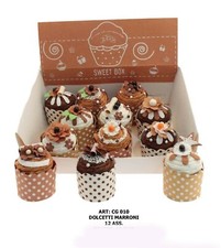 12 BOMBONIERE DOLCETTI porta confetti ASSORTITI DECORATI A MANO