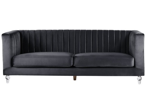Divano velluto nero 3 - in, a