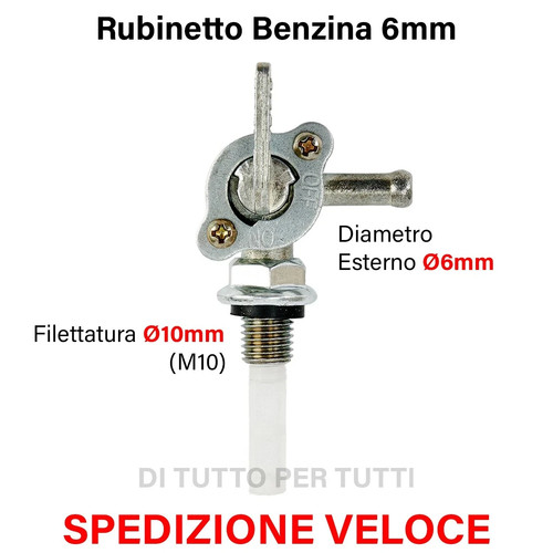 Rubinetto benzina 6mm - rubinetto,