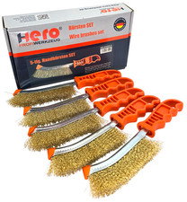 Set di 5 spazzole in ottone