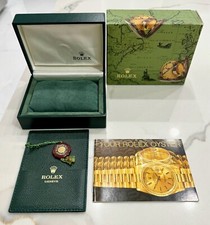 Set etichette libretto scatola verde Rolex Datejust 100% originale vintage anni 80-90