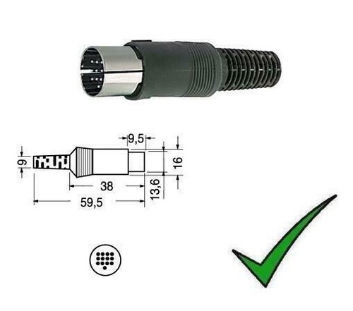 Connettore din poli spina - connettore,