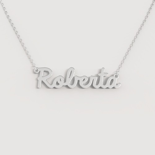 Collana nome donna acciaio - nome,