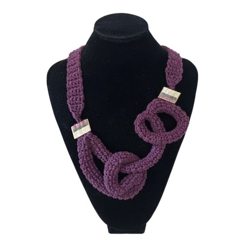 Collana asimmetrica viola - collana,