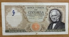 100000 lire Manzoni firme Guido Carli / Lombardo decr.  19/07/1970