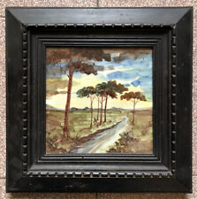 Placca In Maiolica Dipinta