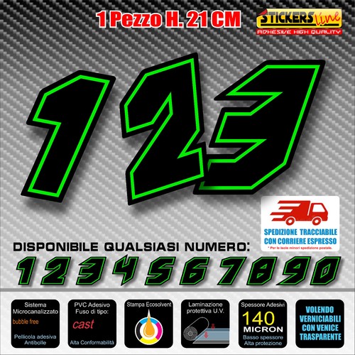 Adesivi numeri gara - m11, n-v