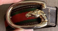 Gucci Green Red Brown Leather