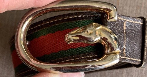 Gucci green red brown leather - gucci,