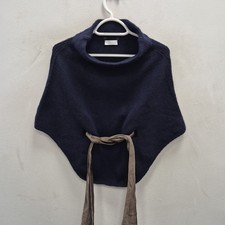 Brunello Cucinelli Navy Poncho
