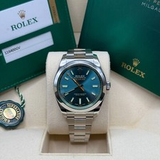 Rolex Milgauss Blue Mint Index