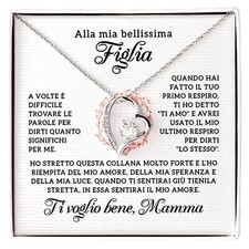 Collana Donna Figlia Compleanno Regali per lei - Cofanetto con DEDICA incluso