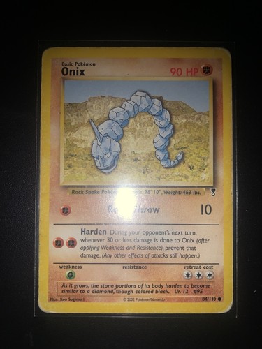 Pokémon card onix - pokémon, legendary