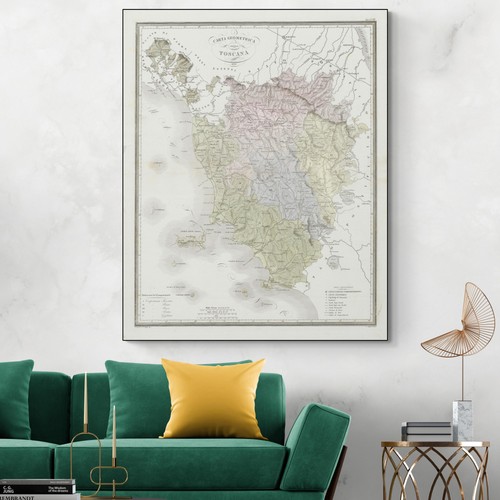 1839 mappa toscana italia - 1839,
