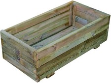 Fioriera Lasa In Legno Impregnate Cm.40x80xH26 Fioriere Arredo Giardino