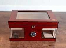 Humidor per sigari con piano e finestra in acrilico - cedro spagnolo - 100 ct