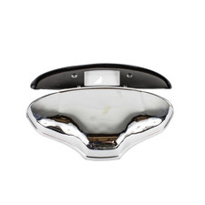 Fanale targa plastica cromato tipo alto e guarnizione per Fiat 500 F L R d'epoca