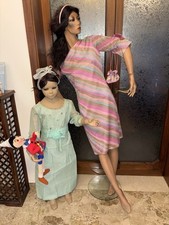 Donna E Bambino Coppia Manichini Antichi Stupendi