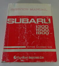 Manuale Di Officina / Manuale Di Servizio Subaru 1300 1600 1800 Dal 11/1979