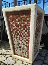 GRANDE VASO IN MAIOLICA E CEMENTO DA ESTERNO GIARDINO TERRAZZO - cm 75 h