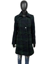 Tommy Hilfiger Cappotto in Lana Fantasia Tartan Donna Taglia S