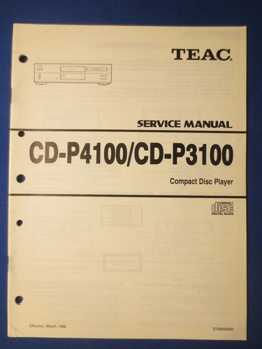 Teac p4100 p3100 cd - teac, cd-p4100