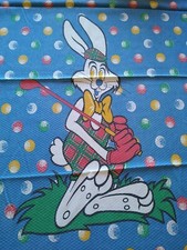 Copriletto singolo vintage coniglio pois blu puro cotone coperta letto cameretta