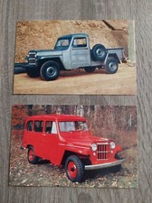 2 CARTOLINE : WILLYS 4 wheel drive TRUCK + STATION WAGON - JEEP