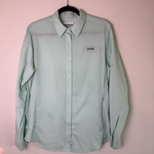 Autentica donna Tamiami II manica lunga Columbia PFG Omni-Shade Icy Morn Teal L