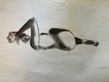 Enotrio. Nudo di donna. Carboncino