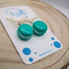 ORECCHINI PENDENTI MACARONS DOLCETTO PASTICCINO IN FIMO LAVORATO A MANO BIJOUX