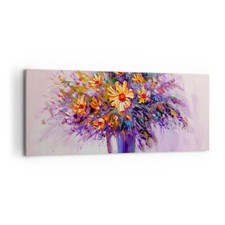 Quadro su Tela 120x50cm fiori