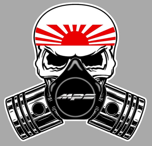 Mazda mps piston skull sticker - mps,