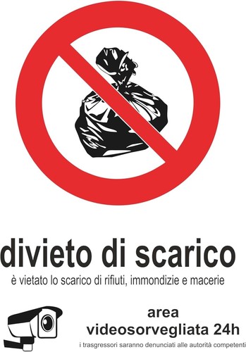 Cartello segnaletico divieto - segnaletico,