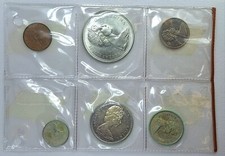 Canada Coin Set dollar 6 pz 1967 argento non sigillate