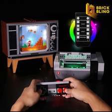 BrickBling Set di luci LED per LEGO Nintendo Entertainment System 71374 (remoto)