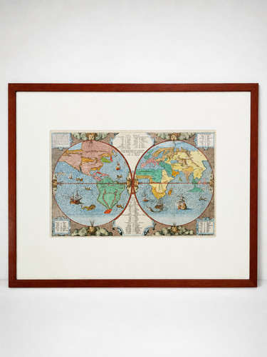 Stampa planisfero doppio - planisfero,