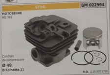 11350201210 CILINDRO E PISTONE COMPLETO MOTOSEGA STIHL MS 361 Ø 49