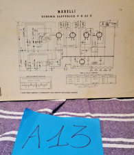 SCHEMA elettrico vedi descrizione radio a valvole RADIO MARELLI